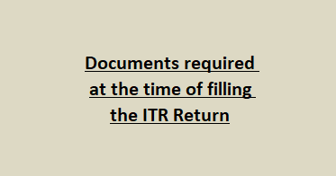itr filing checklist